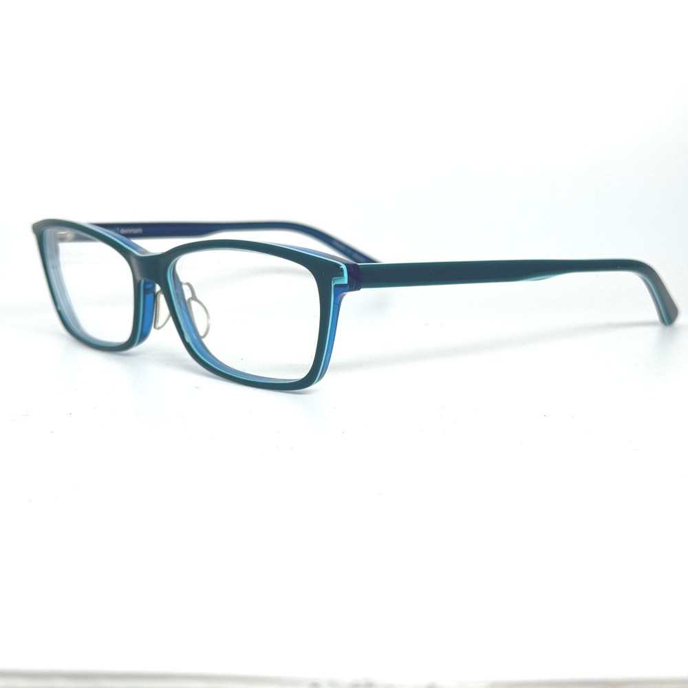 Prodesign Denmark Eyeglasses Frames Rectangle Teal Blue Women 55 15 140 21181‎